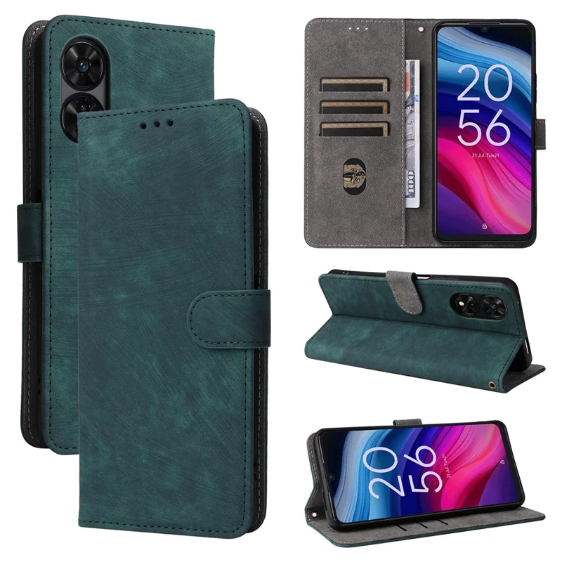 For TCL 50 SE Case RFID Blocking Wallet PU Leather Stand Phone Cover - Green