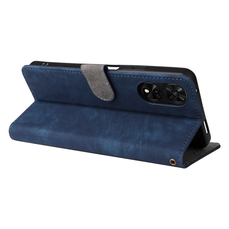 Per TCL 505 T509K / T5094 Custodia in pelle con cinghia, portafoglio RFID Blocking, Cover per telefono - Blu