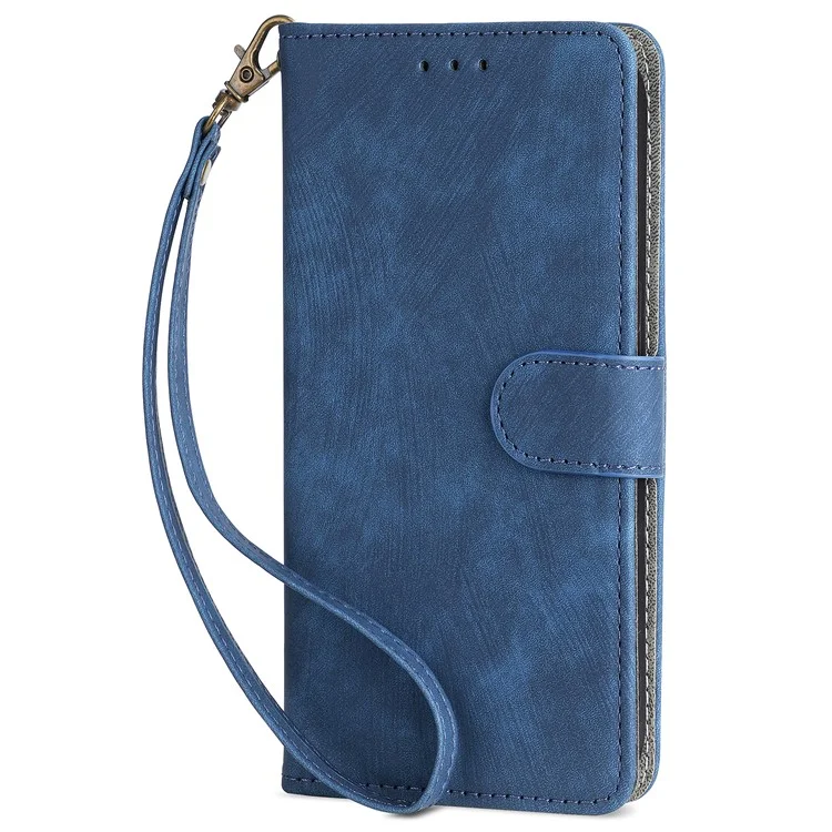 Per TCL 505 T509K / T5094 Custodia in pelle con cinghia, portafoglio RFID Blocking, Cover per telefono - Blu