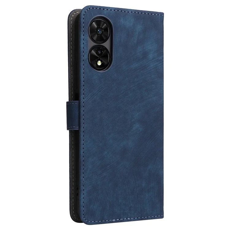 Per TCL 505 T509K / T5094 Custodia in pelle con cinghia, portafoglio RFID Blocking, Cover per telefono - Blu
