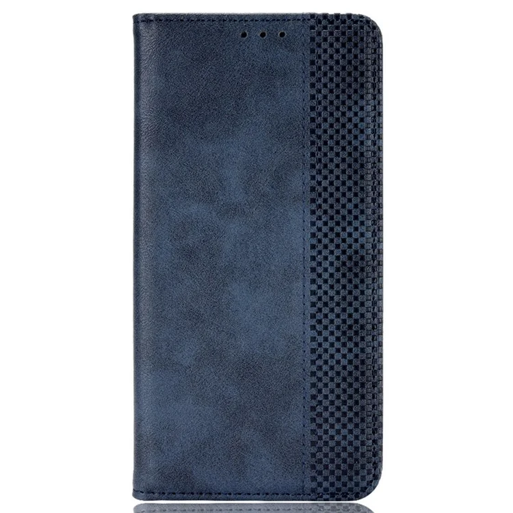 Pour Xiaomi Civi 4 Pro 5G / 14 Civi 5G Étui de téléphone en cuir PU Support magnétique Couverture de texture rétro - Bleu