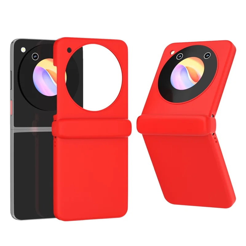 For ZTE nubia Flip 5G Case Hinge Shockproof Protection Hard PC Phone Cover - Red