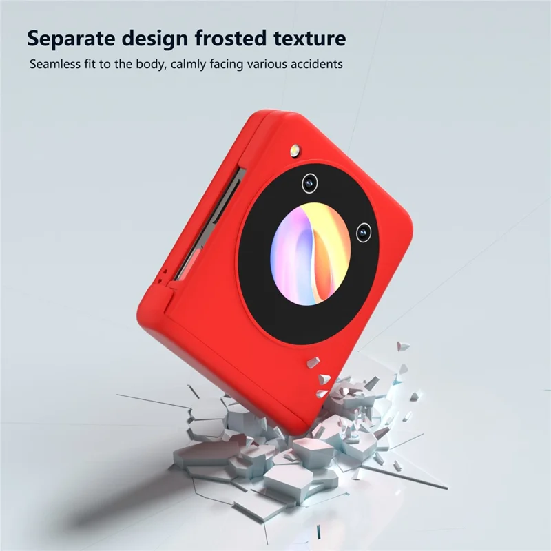 For ZTE nubia Flip 5G Case Hinge Shockproof Protection Hard PC Phone Cover - Red
