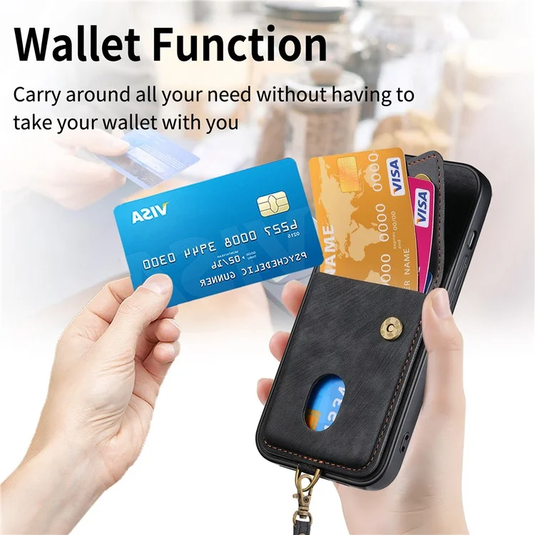 D1 Per Samsung Galaxy A55 5G Case Retro Leather+TPU Cover Telefono con Tasca per Carta - Verde