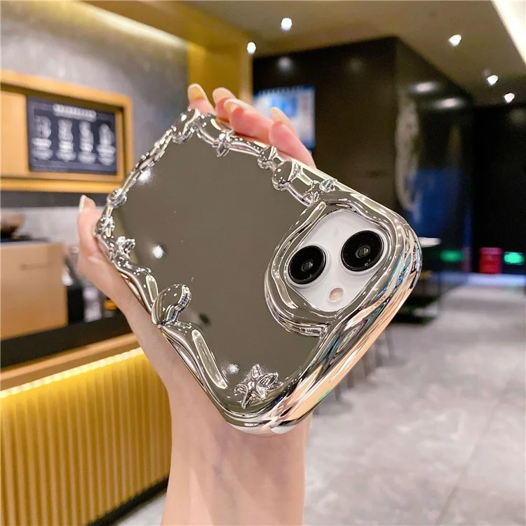 For iPhone 13 Drop Proof TPU Case Electroplating Mirror Surface Phone Cover