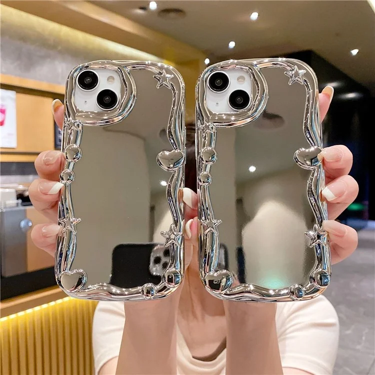 For iPhone 13 Drop Proof TPU Case Electroplating Mirror Surface Phone Cover