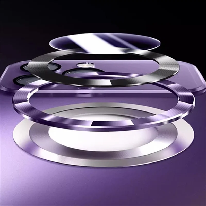 For iPhone 13 Pro Magnetic Case Hard PC Protective Phone Cover with Lens Film - Titanium Grey