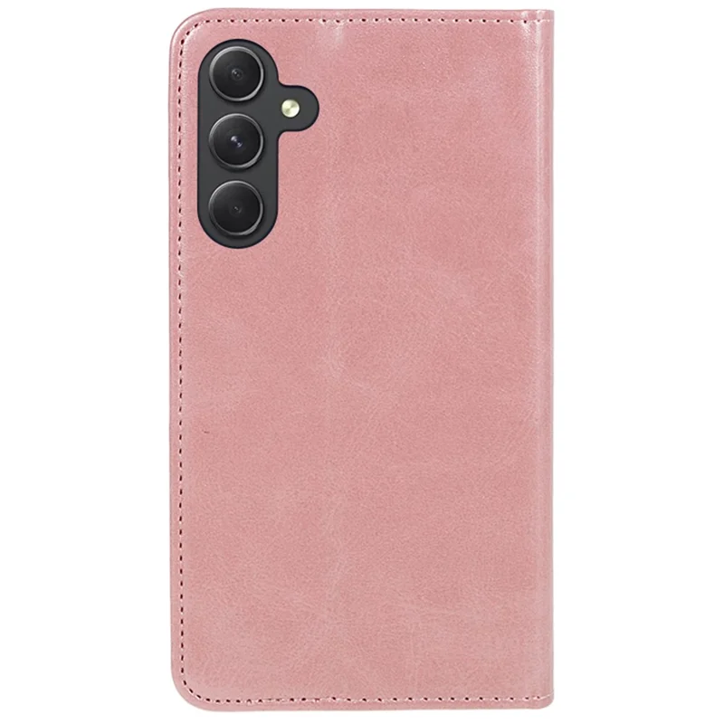For Samsung Galaxy M55 5G / C55 5G / F55 5G Case Calf Texture PU Leather Wallet Business Phone Cover - Rose Gold