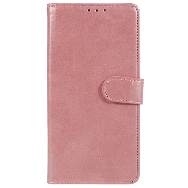 For Samsung Galaxy M55 5G / C55 5G / F55 5G Case Calf Texture Magnetic Clasp Leather Wallet Phone Cover - Rose Gold