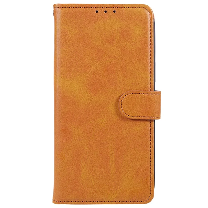 For Samsung Galaxy M55 5G / C55 5G / F55 5G Case Calf Texture Magnetic Clasp Leather Wallet Phone Cover - Khaki