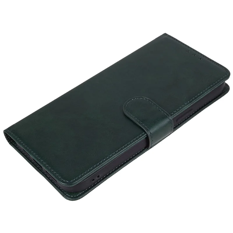 For Samsung Galaxy M55 5G / C55 5G / F55 5G Case Calf Texture Magnetic Clasp Leather Wallet Phone Cover - Midnight Green