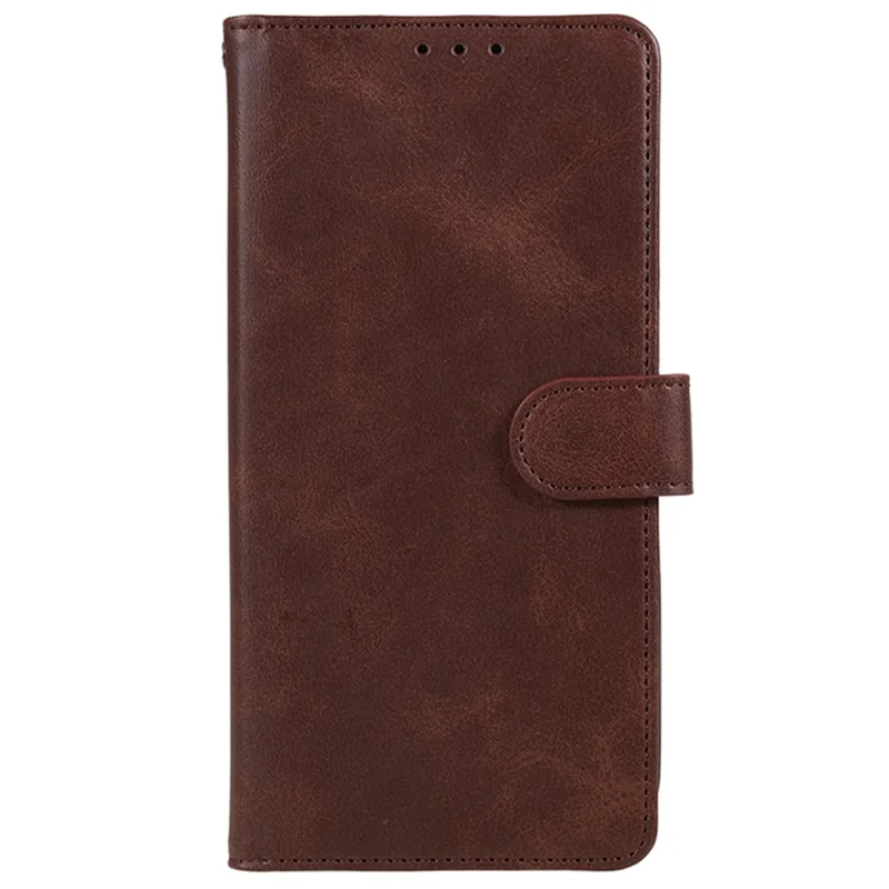 For Samsung Galaxy M55 5G / C55 5G / F55 5G Case Calf Texture Magnetic Clasp Leather Wallet Phone Cover - Brown