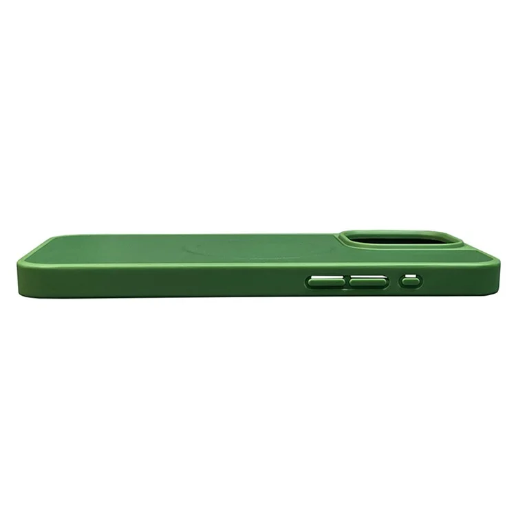 For iPhone 13 Pro Max Case Anti-Drop PU+TPU Phone Cover Compatible with MagSafe - Green