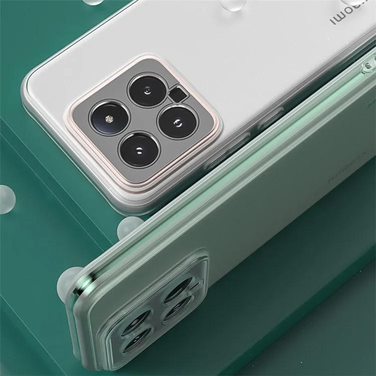 Q.COO For Xiaomi 14 Pro Protective Case Anti-Scratch Soft TPU Phone Cover - Transparent