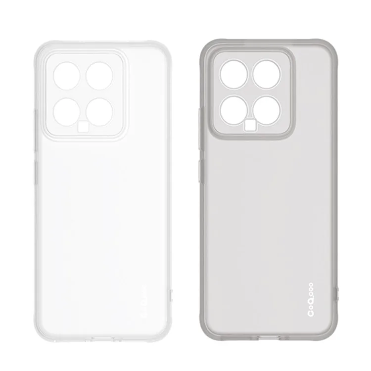 Q.COO For Xiaomi 14 Pro Protective Case Anti-Scratch Soft TPU Phone Cover - Transparent