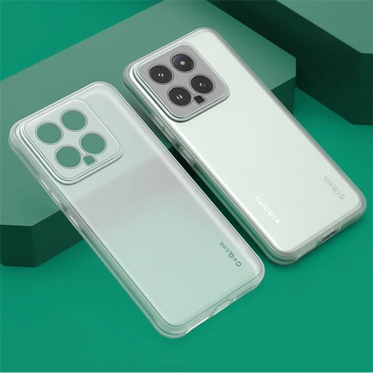 Q.COO Para Xiaomi 14 Case Soft TPU Capa de Celular Absorvente de Choque - Transparente
