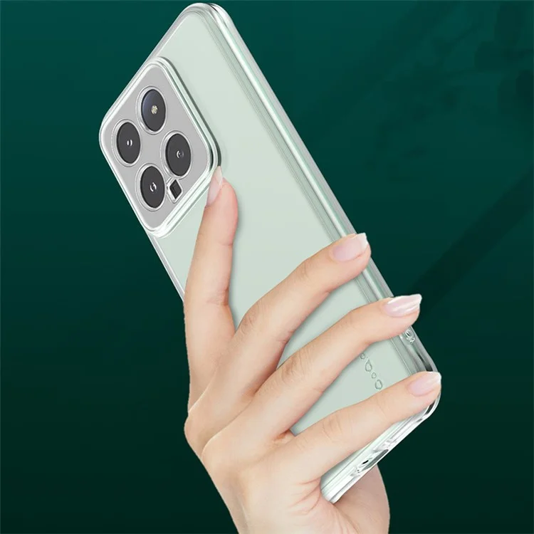Q.COO Para Xiaomi 14 Case Soft TPU Capa de Celular Absorvente de Choque - Transparente