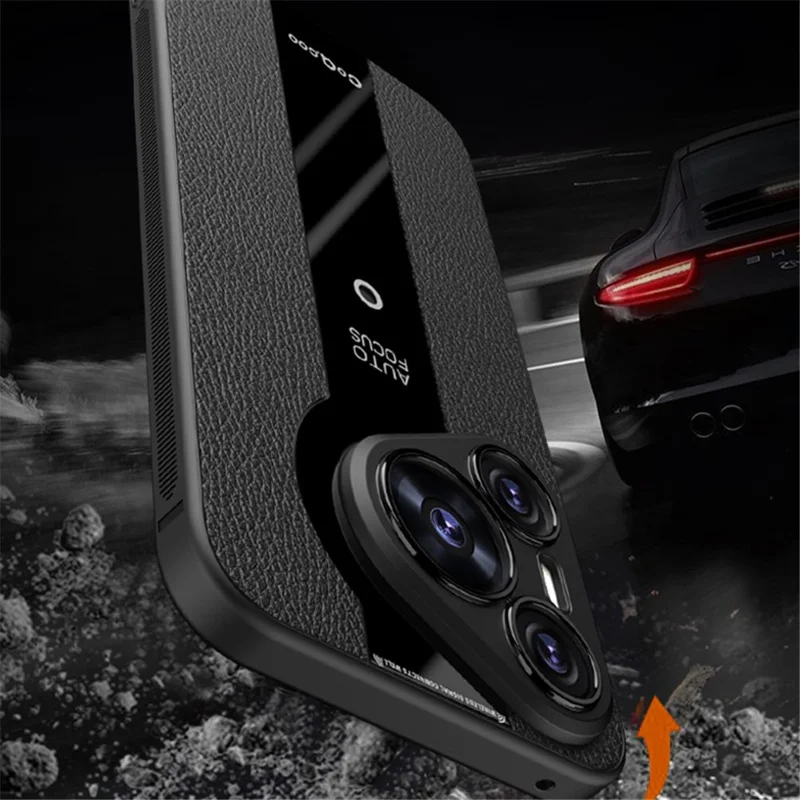 Q.COO For Huawei Pura 70 Case  Shockproof PU Leather+TPU+Acrylic Phone Cover - Pink