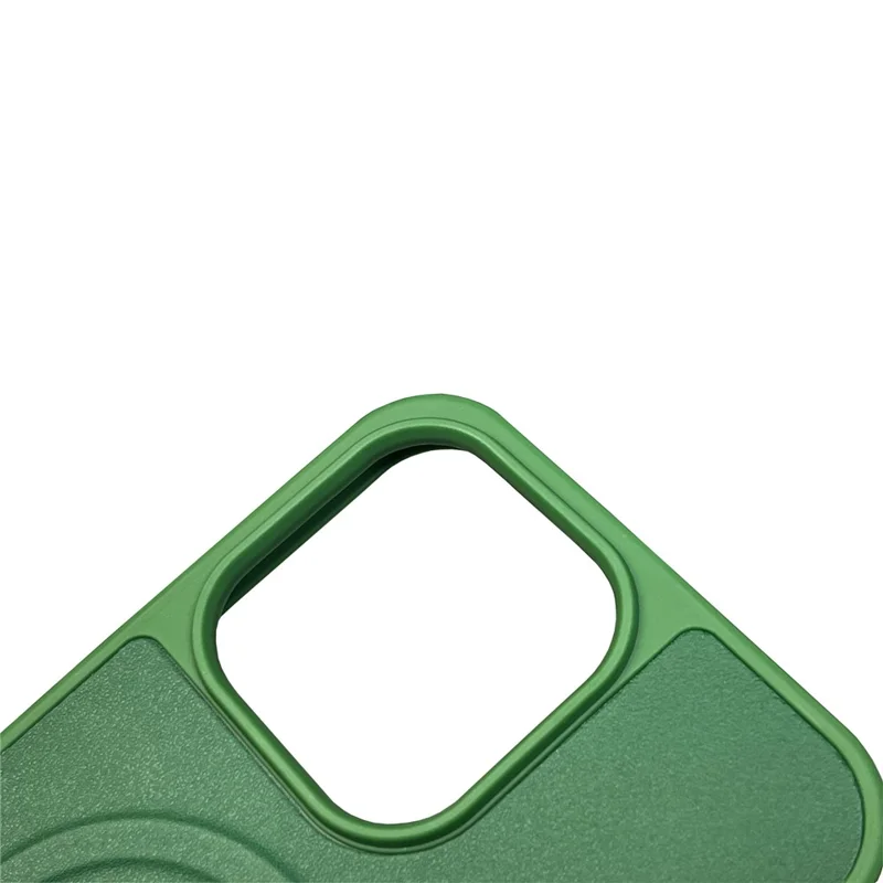 For iPhone 14 Pro Case Compatible with MagSafe PU Leather Coated TPU Shockproof Phone Cover - Green