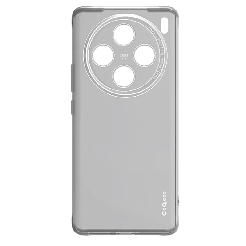 Q.COO For vivo X100 5G Case Drop Protection TPU Protective Back Shell - Transparent Black