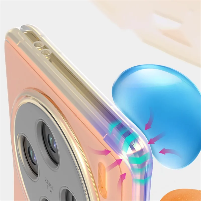 Q.COO For vivo X100 5G Case Drop Protection TPU Protective Back Shell - Transparent Black