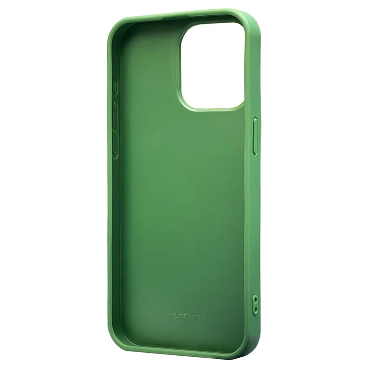 Para iPhone 15 Magnetic Case Compatível com MagSafe Leather Coated TPU Phone Cover - Verde