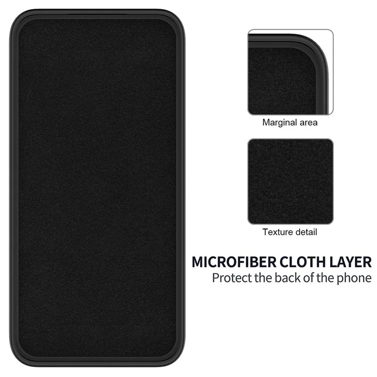 Custodia per telefono per Huawei nova Y72 4G / Enjoy 70 Anti-scratch Liquid Silicone Phone Cover con cinturino - Nero