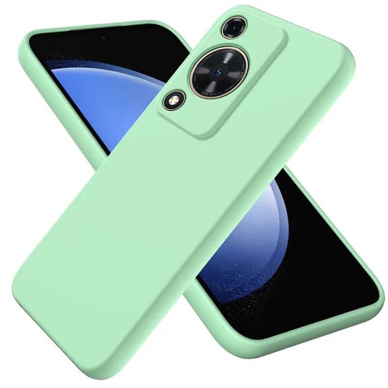 Phone Case for Huawei nova Y72 4G / Enjoy 70 Anti-scratch Liquid Silicone Phone Cover with Strap - Green