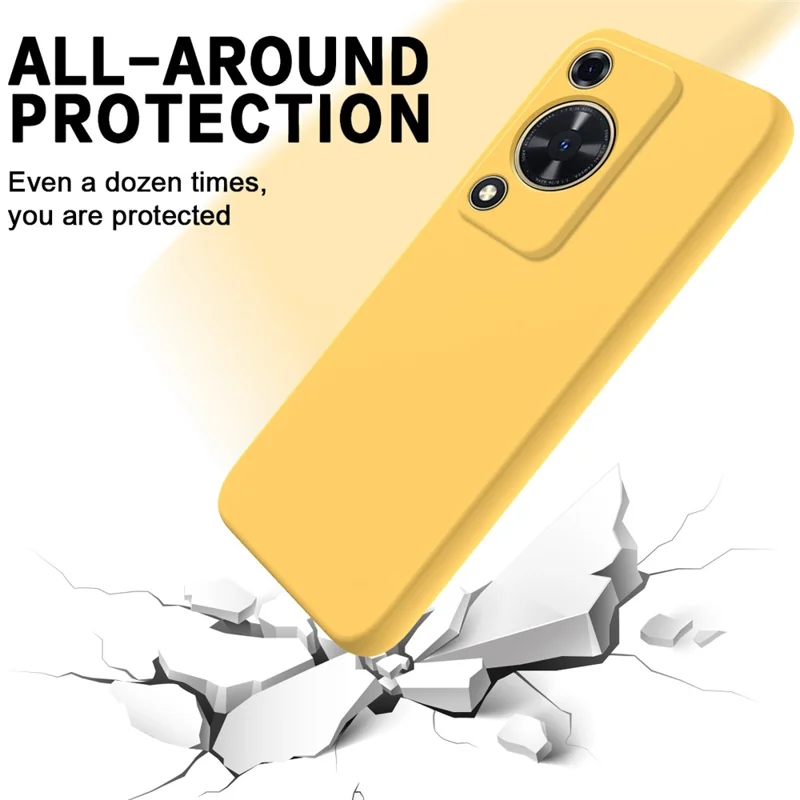 Custodia per telefono per Huawei nova Y72 4G / Enjoy 70 Anti-graffio Custodia in silicone liquido con cinturino - Giallo