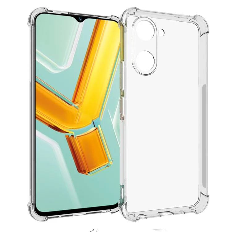 Capa de Telefone para vivo Y03 Capa à Prova de Choque Airbag nos Quatro Cantos Capa de Telefone Flexível de TPU