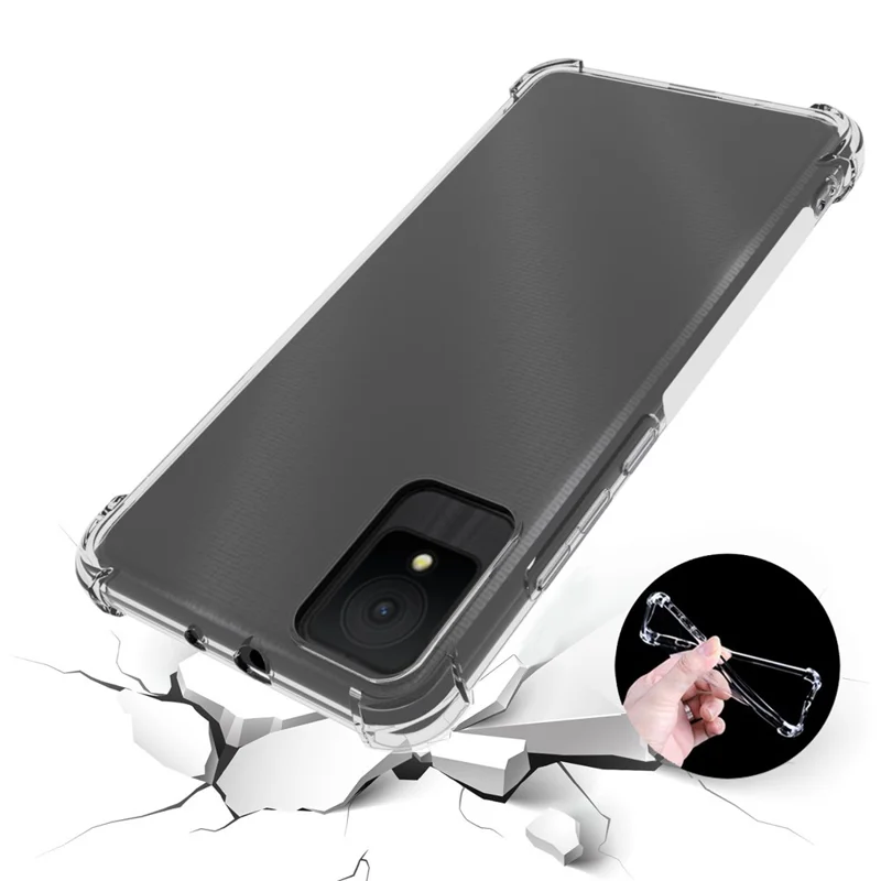 For TCL 502 Case Transparent Four Corner Airbag TPU Phone Back Shell