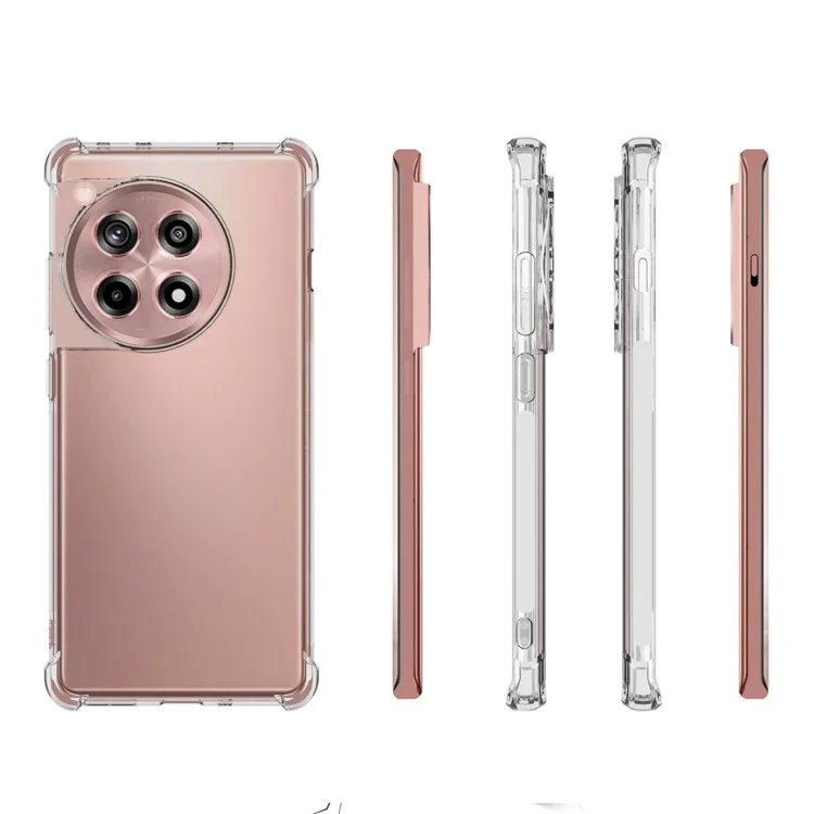For OnePlus Ace 3 5G / 12R 5G Four Corner Airbag Cell Phone Case HD Clear Non-Slip TPU Phone Cover
