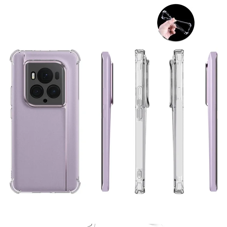 Funda de teléfono móvil For Honor Magic6 Ultimate 5G Transparente Cuatro Esquinas Bolsa de Aire Antideslizante Cubierta de TPU