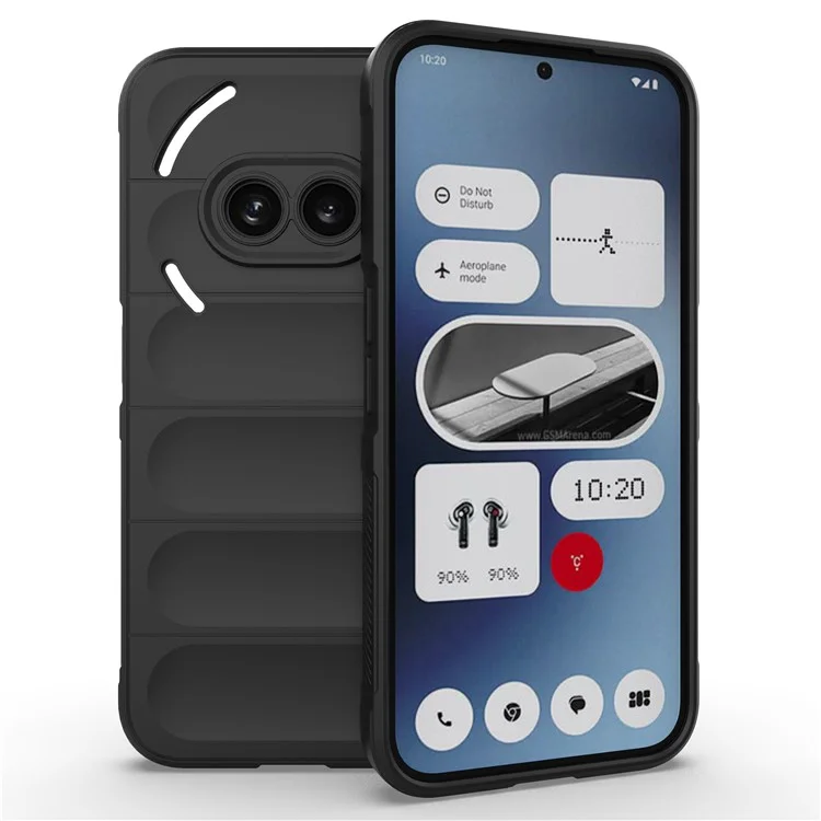 For Nothing Phone (2a) Phone Case TPU Rugged Design Drop Protection Phone Shell - Black