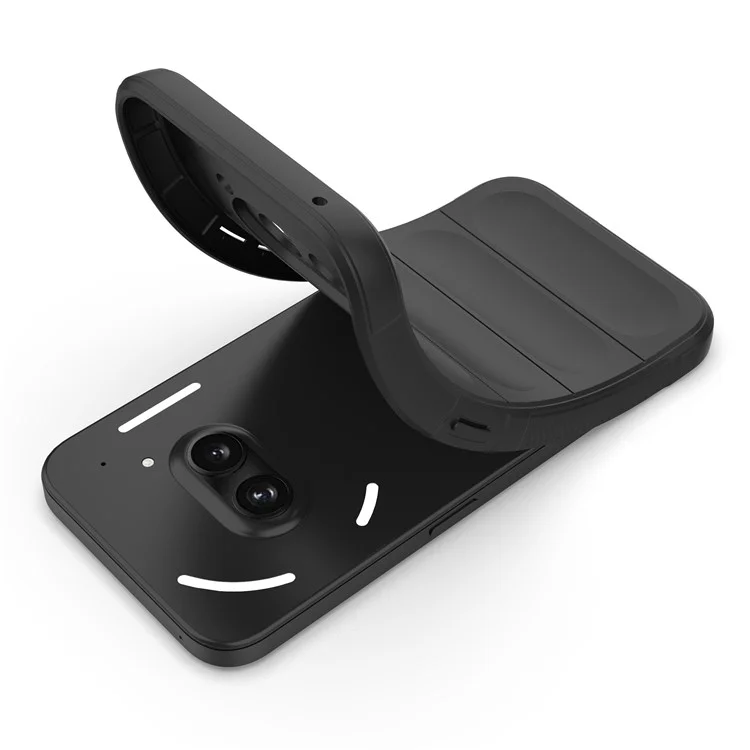 For Nothing Phone (2a) Phone Case TPU Rugged Design Drop Protection Phone Shell - Black