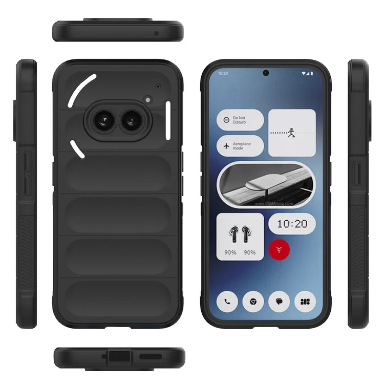 For Nothing Phone (2a) Phone Case TPU Rugged Design Drop Protection Phone Shell - Black