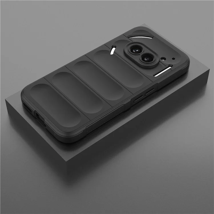 For Nothing Phone (2a) Phone Case TPU Rugged Design Drop Protection Phone Shell - Black