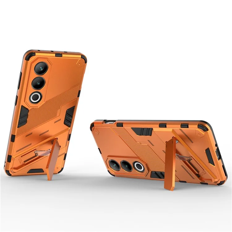 For OnePlus Ace 3V 5G PC+TPU Case Folding Kickstand Hybrid Phone Cover - Orange