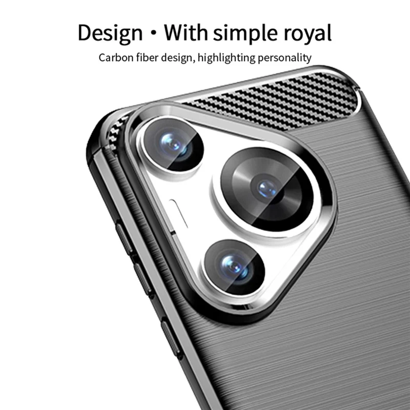 MOFI JK TPU Series-1 For Huawei Pura 70 Pro / Pura 70 Pro+ Case Brushed Soft TPU Drop-proof Phone Cover - Black