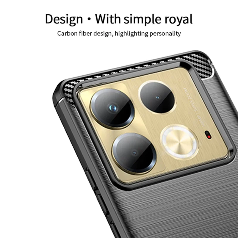 MOFI JK TPU Series-1 For Infinix Note 40 Drop-Proof Case Brushed TPU Phone Cover - Black