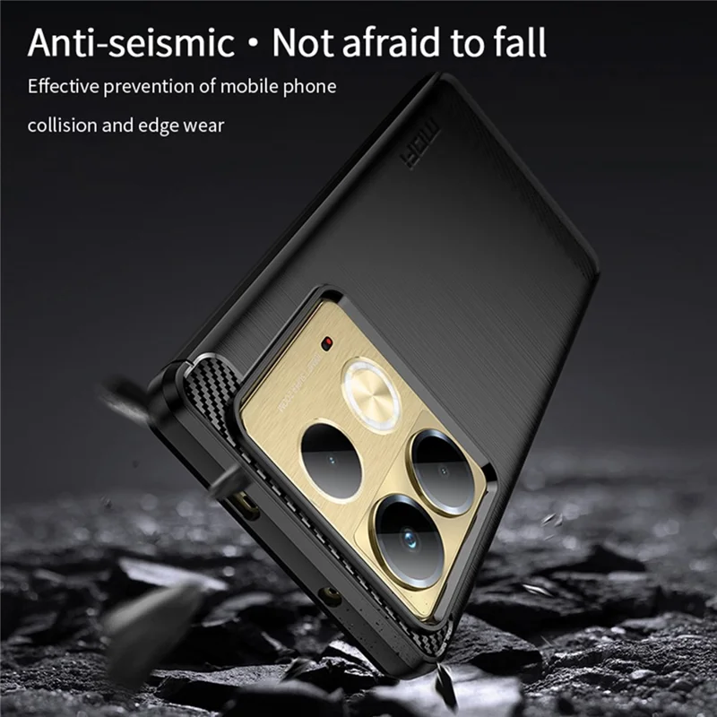 MOFI JK TPU Series-1 For Infinix Note 40 Drop-Proof Case Brushed TPU Phone Cover - Black