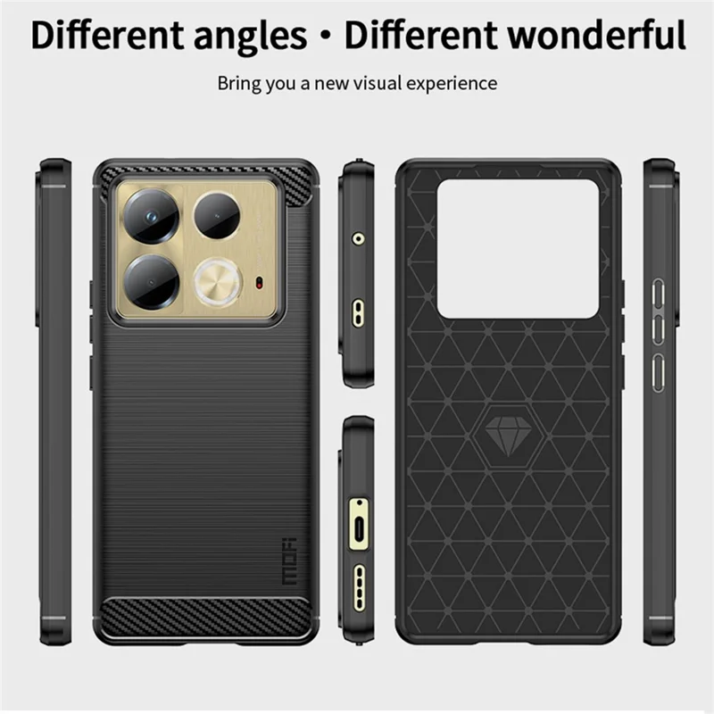 MOFI JK TPU Series-1 For Infinix Note 40 Drop-Proof Case Brushed TPU Phone Cover - Black