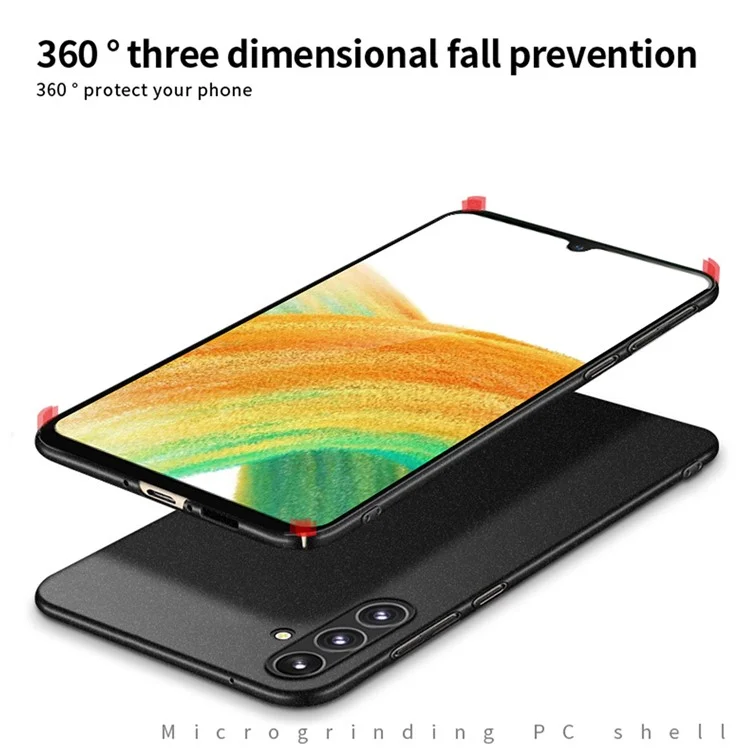 MOFI Shield Matte Series per Samsung Galaxy A35 5G Custodia Rigida PC Protezione da Caduta - Nero