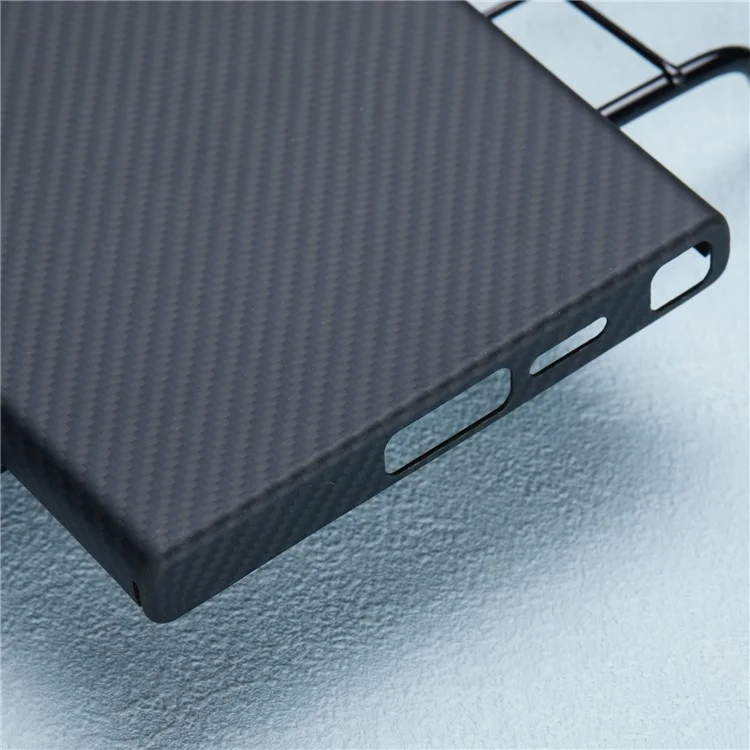 Pour Samsung Galaxy S24 Ultra Coque Magnétique Étui Fibre d'Aramide Texture Fine 600D avec Protecteur de Lentille en Métal