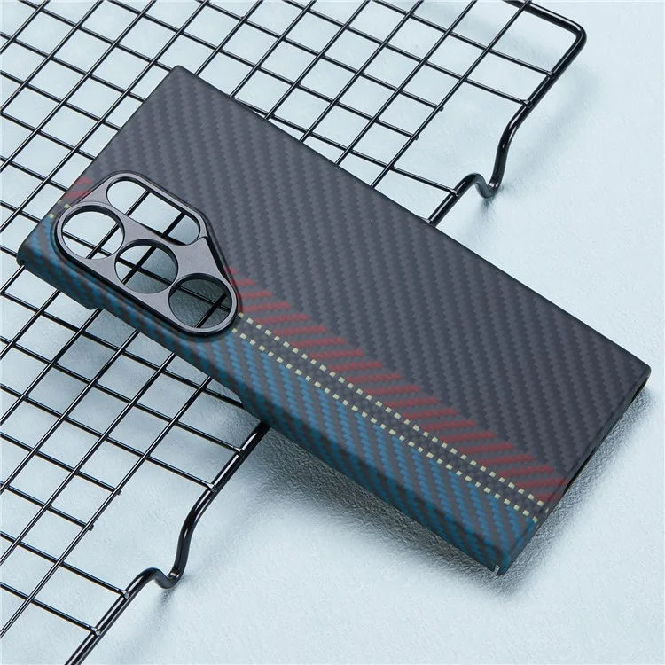 For Samsung Galaxy S24 Ultra Case Compatible with MagSafe Aramid Fiber Weave Pattern Phone Cover