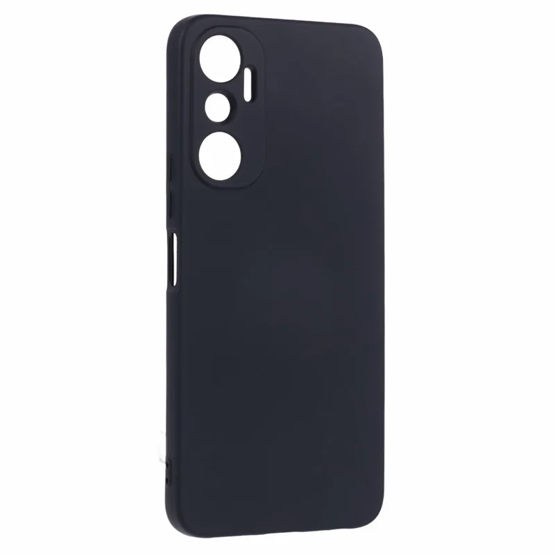 For Infinix Hot 20 4G TPU Case 2.0mm Arc Edge Anti-Scratch Phone Cover - Black