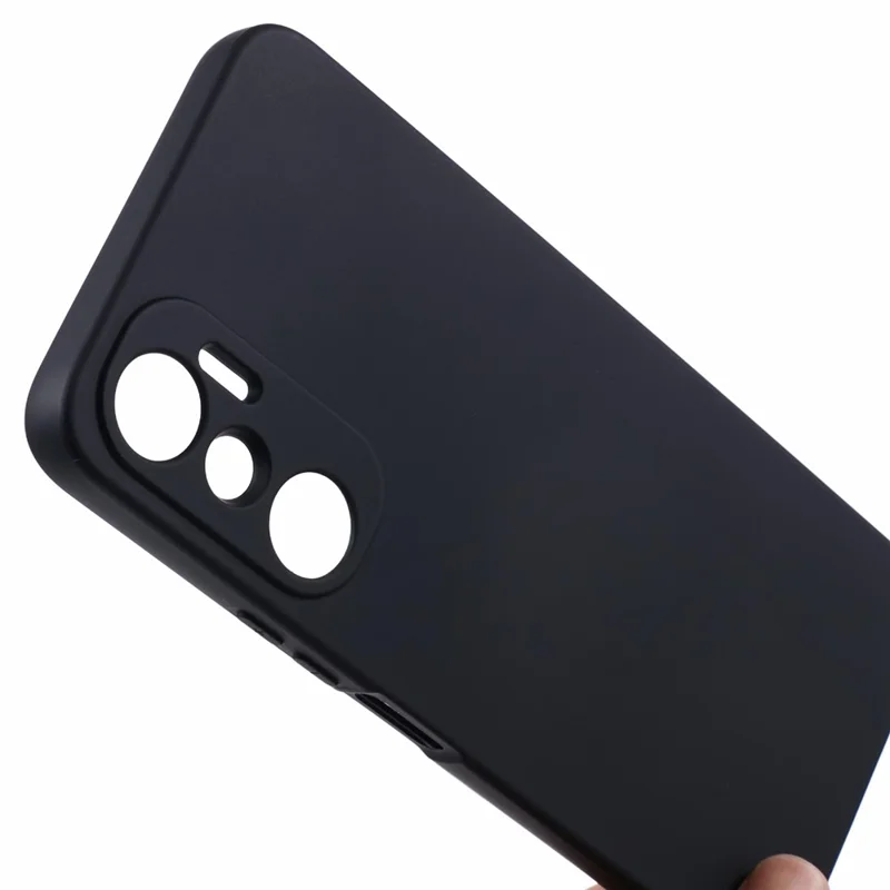 For Infinix Hot 20 4G TPU Case 2.0mm Arc Edge Anti-Scratch Phone Cover - Black