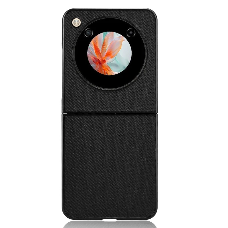 ZTE nubia Flip 5G hoesje Schokbestendig PU-leer met PC-telefoonhoes - Zwart