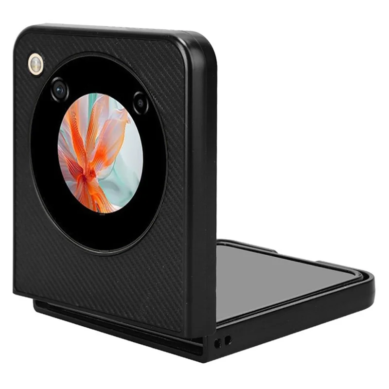 ZTE nubia Flip 5G hoesje Schokbestendig PU-leer met PC-telefoonhoes - Zwart