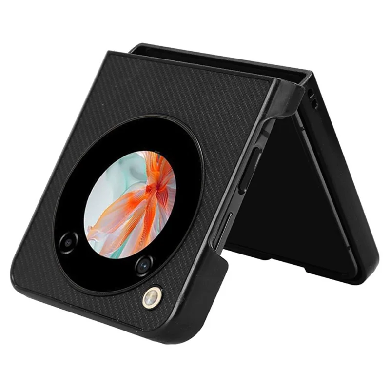 ZTE nubia Flip 5G hoesje Schokbestendig PU-leer met PC-telefoonhoes - Zwart